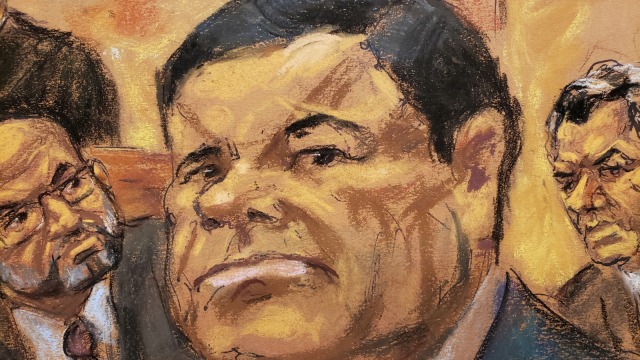Ilustrasi pengadilan El Chapo