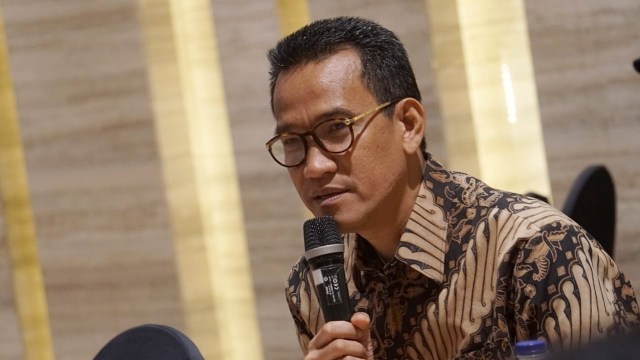 Refly Harun pada acara Focus Group Discussion (FGD) Konstitusi di Hotel Ashley, Jakarta, Rabu (13/2). Foto: Jamal Ramadhan/kumparan