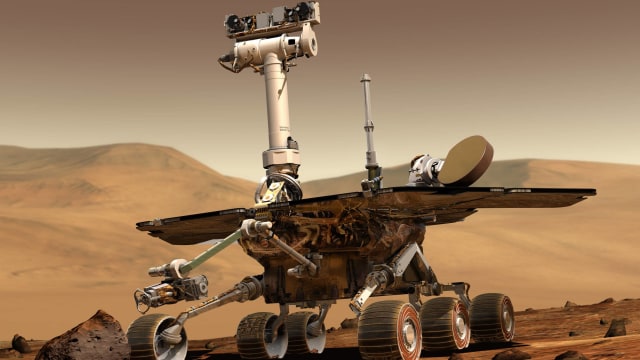 Ilustrasi Opportunity si robot penjelajah Mars Foto: NASA