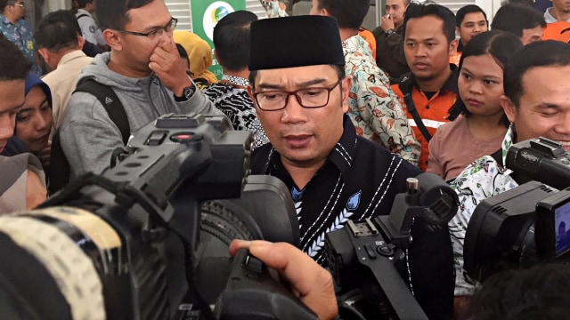 Gubernur Jawa Barat, Ridwan Kamil saat ditemui oleh media. Foto: Okky Ardiansyah/kumparan