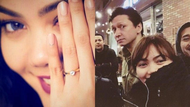 Rina Nose pamer cincin di jari manis, pria ini diduga sebagai tunangannya. (Foto: Instagram/@rinanose16)
