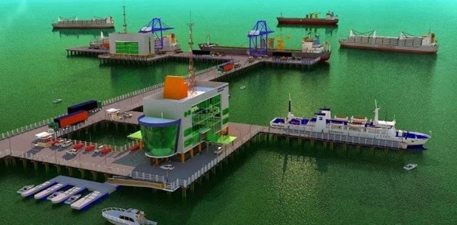 Desain Pelabuhan Ujung Jabung di Kabupaten Tanjung Jabung Timur. Foto: ist