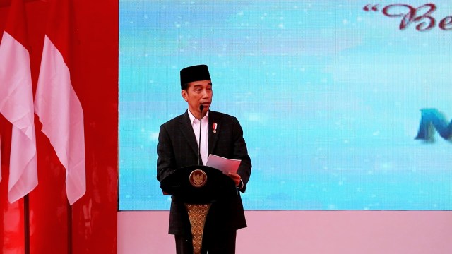 Presiden Jokowi saat menghadiri Tanwir Muhammadiyah di Bengkulu, Jumat (15/2). Foto: Dok. kumparan