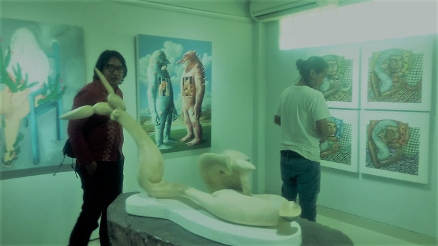 Salah-satu karya kontemporer yang ditampilkan di Titian Art Space, Ubud (kanalbali/KR11)