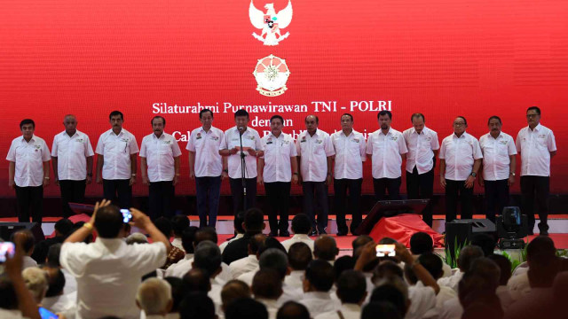 LIPSUS, Jenderal Pilpres, Sejumlah purnawirawan menyampaikan deklarasi secara simbolis untuk mendukung pasangan Joko Widodo - Ma'ruf Amin