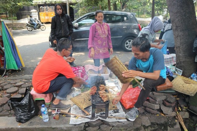 Sate jando di Jalan Cimandiri, Bandung. (Nida Yasmin) 