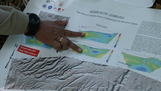 Peta sesar Lembang. Foto: Fanny Kusumawardhani/kumparan