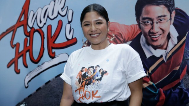 Artis Nadine Waworuntu saat hadir di konferensi pers film Anak Hoki di Epicentrum Jakarta Senin (18/02). Foto: Ronny/kumparan