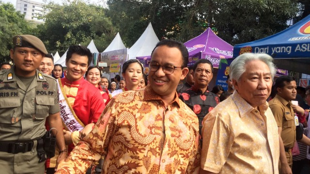 Gubernur DKI Jakarta Anies Baswedan menghadiri Festival Pecinan 2019, di Glodok, Jakarta Barat, Selasa (19/2). Foto: Andesta Herli Wijaya/kumparan