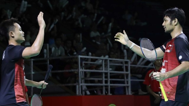 Akbar Bintang Cahyono dan Berry Angriawan mewakili Djarum Kudus di Superliga Badminton 2019. Foto: Dok. PBSI