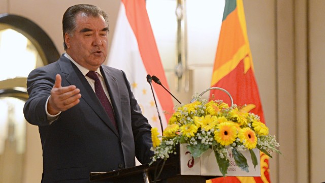 Presiden Tajikistan, Emomali Rahmon. Foto: AFP/Lakruwan Wanniarachchi
