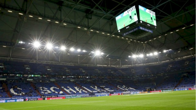 Suasana Veltins Arena usai menggelar pertandingan antara Schalke 04 vs Manchester City di Liga Champions. Foto: Manchester City