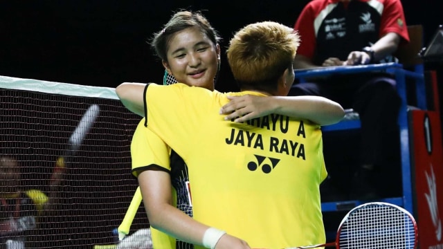 Penampilan Apriyani Rahayu/Jauza Fadhila Sugiarto di Djarum Super Liga Badminton 2019. Foto: Dok. PBSI