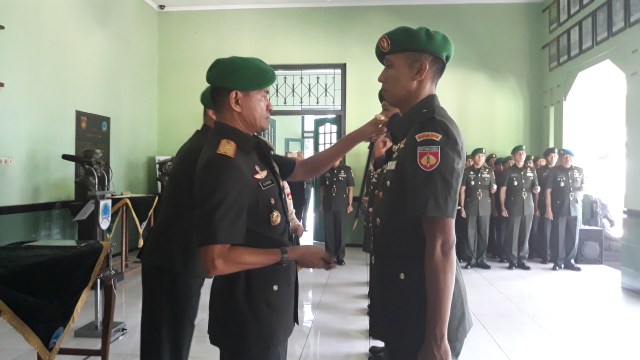 Pelantikan 3 Komandan Kodim (Dandim) di Komando Resort Militer 072/Pamungkas, Sabty (23/2/2019). Foto: ken