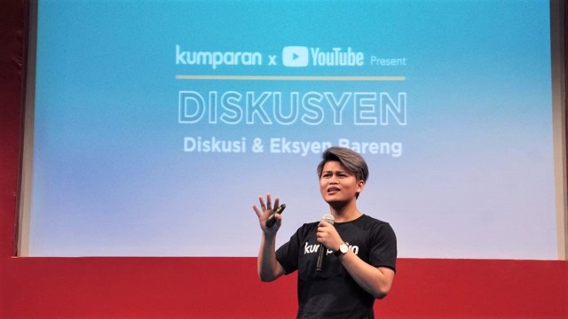 Workshop kumparan Diskusyen di Teater Salihara, Pasar Minggu, Jakarta, Agung Hapsah