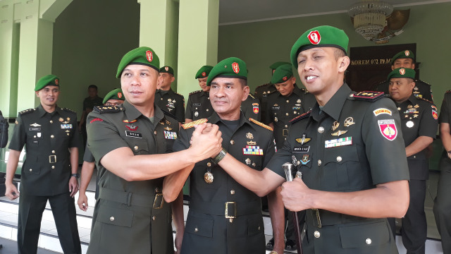 Brigjen TNI Muhammad Zamroni, Komandan Korem 072/Pamungkas, usai melantik 3 komandan kodim di Yogyakarta, Sabtu (23/2/2019). Foto: ken