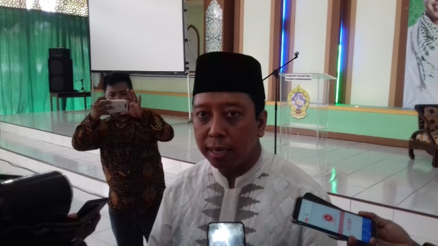 M Romahurmuzy, Ketua Umum PPP, saat diwawancarai di Yogyakarta, Sabtu (23/2/2019). Foto: erl