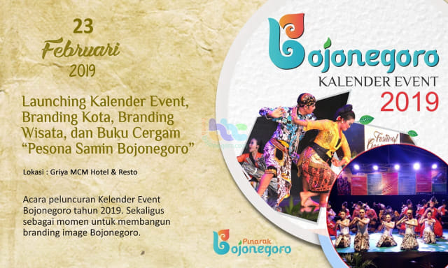 Infografis launching Kalender Event, Wisata dan Budaya Kabupaten Bojonegoro tahun 2019