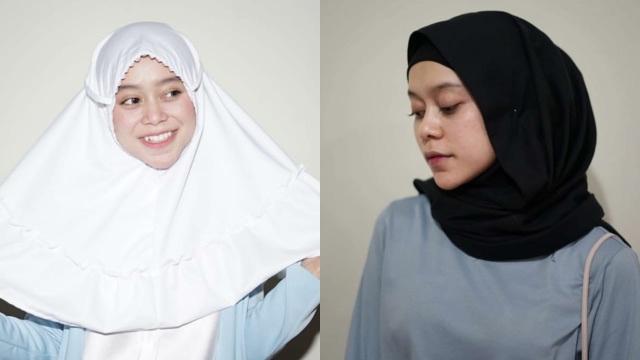 Penampilan terbaru Lesti yang kini berhijab. Foto: (Instagram/lestykejora)