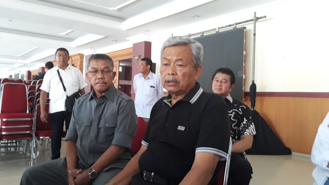 Bibit Waluyo, Relawan Prabowo wilayah Jawa Tengah, saat gladi bersih penyambutan Prabowo di Yogyakarta, Selasa (26/2/2019). Foto: ken