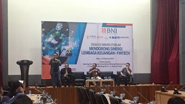 Diskusi Mikro Forum Mendorong Sinergi Lembaga Keuangan dan Fintech, di Gedung Kemenko Perekonomian, Jakarta, Rabu (27/2). Foto: Nurul Nur Azizah/kumparan