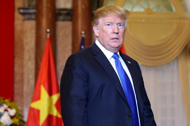 Presiden AS Donald Trump di Vietnam Foto: Luong Thai Linh/Pool via Reuters