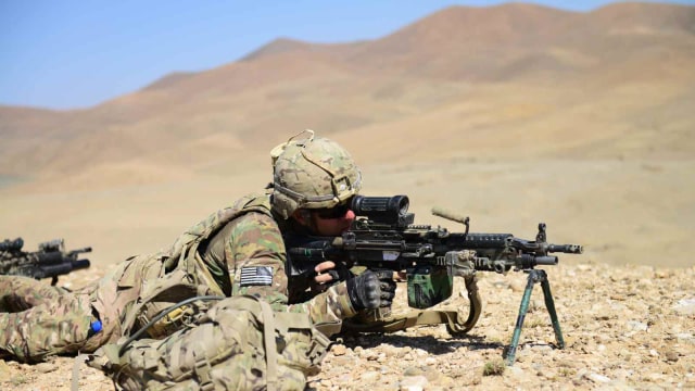 Ilustrasi tentara Amerika di Afghanistan. Foto: AFP/MUNIR UZ ZAMAN