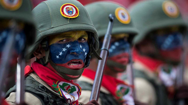 Ilustrasi tentara Venezuela. Foto: AFP/JUAN BARRETO