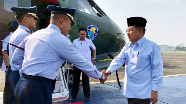 Wakil Presiden Jusuf Kalla bertolak ke Banjar, Jawa Barat untuk menghadiri penutupan Munas NU. Foto: Dok. Setwapres