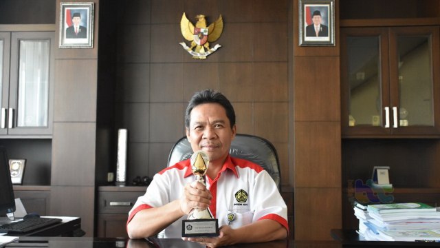 Kepala PPSDM Migas Cepu, saat memberikan keterangan pers. Jumat (01/03/2019)