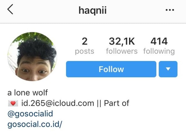 Akun @haqnii sudah memiliki 32,1 ribu followers | Photo from @haqnii on Instagram