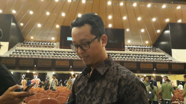 Hamdan Kurniawan, Ketua Komisi Pemilihan Umum (KPU) Yogyakarta, usai mengikuti sosialisasi Pemilu 2019 di Yogyakarta, Jumat (1/3/2019). Foto: ken