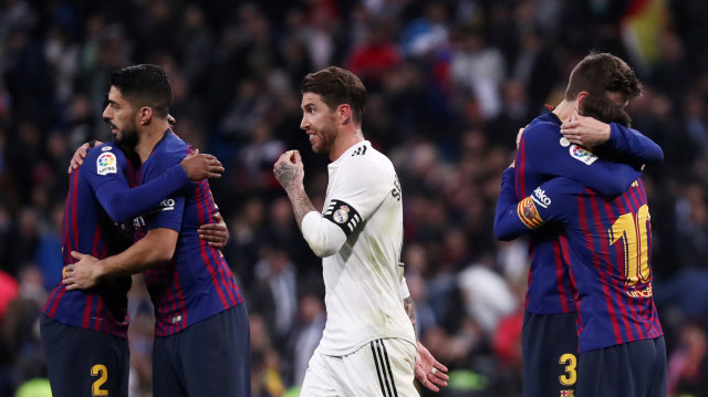 Pertandingan El Clasico antara Barcelona dan Real Madrid. Foto: REUTERS/Sergio Perez