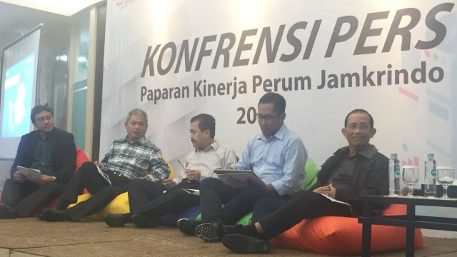 Paparan tahunan Jamkrindo tahun 2018, di Gedung Jamkrindo, Jakarta, Selasa (5/3). Foto: Nurul Nur Azizah/kumparan