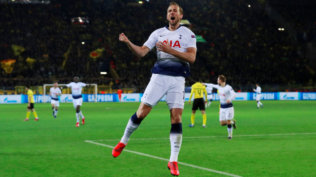 Kane usai mencetak gol ke gawang Spurs. Foto: Reuters/Andrew Couldridge