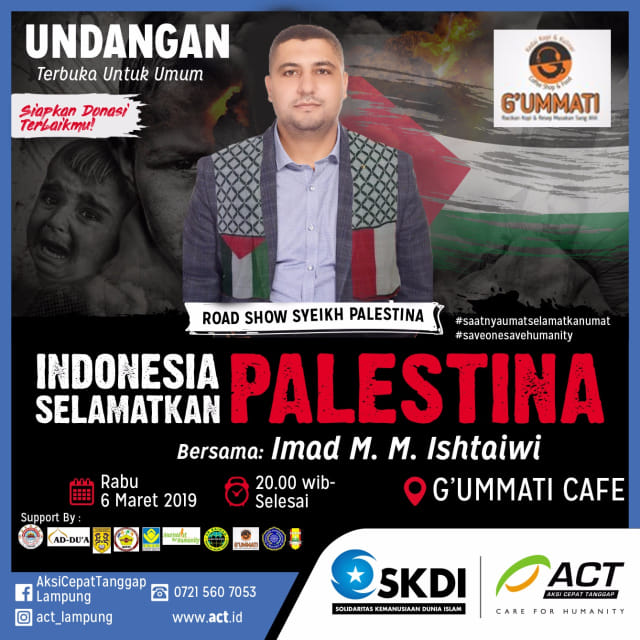 Poster Road Show Syeikh Palestina dengan tema "Indonesia Selamatkan Palestina" | foto: ist.