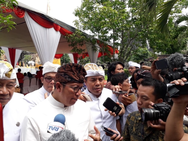 Lukman Hakim Saifuddin, Menteri Agama, saat hadiri upacara Tawur Agung Kesanga di Candi Prambanan Yogyakarta, Rabu (6/3/2019). Foto: erl