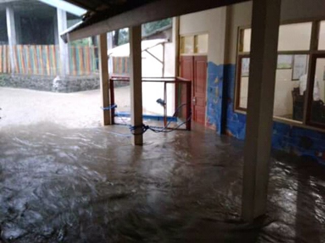 TK Negeri Gedangsari, Gunungkidul yang dilanda banjir, Rabu (6/3/2019). Foto: erl.