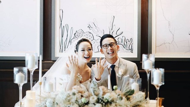 Yuanita Christiani dan Indra Wiguna Cipto di momen pernikahan. (foto: Instagram/@yuanitachrist)
