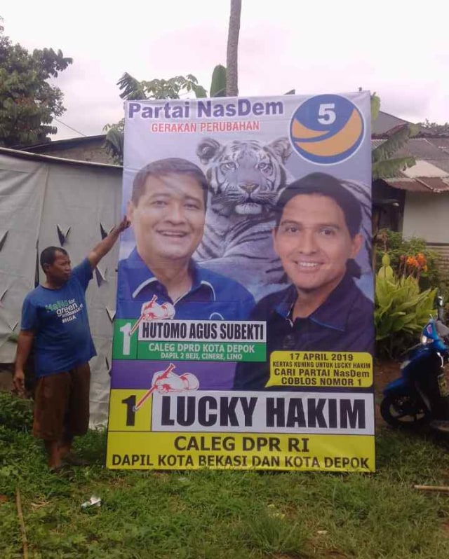 Alat Peraga Kampanye Lucky Hakim Caleg Dpr Ri Dari Partai Nasdem Foto Dok Lucky Hakim