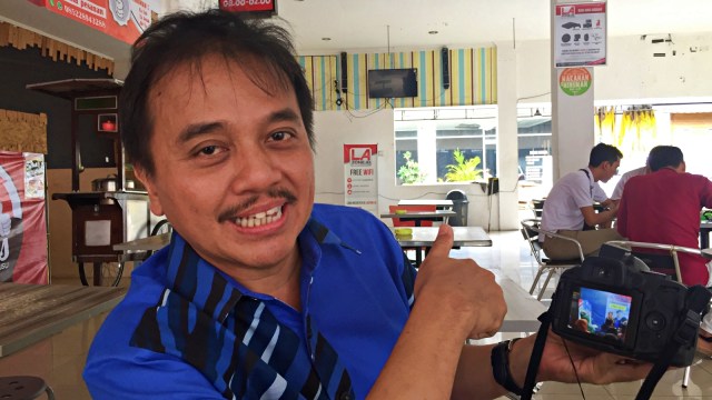 Roy Suryo, Caleg DPR RI Dapil Yogyakarta dari Partai Demokrat. Foto: Arfiansyah Panji Purnandaru/kumparan