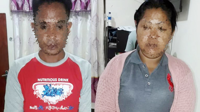 IT alias Irfan dan SU alias Utari, dua tersangka kasus narkoba yang diamankan Polda Sulawesi Utara di Kota Bitung