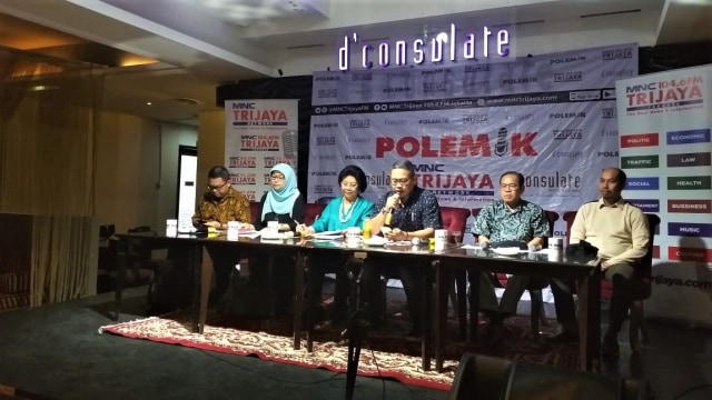 Suasana diskusi polemik bertajuk 'Menuju Debat III Menakar Visi Kesehatan' di Wahid Hasyim, Jakarta Pusat. Foto: Paulina Herasmaranindar/kumparan