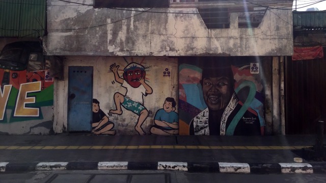 Mural di Jalan Kakap dan Jalan Ekor Kuning, Penjaringan, Jakarta Utara, Sabtu (9/3). Foto: Fachrul Irwinsyah/kumparan