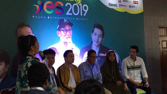 Cawapres nomor urut 02, Sandiaga Uno, dalam acara Bandung Young Entrepreneur Summit 2019. Foto: Okky Ardiansyah/kumparan