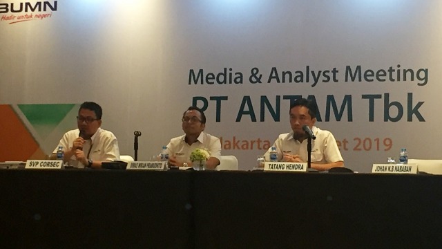 Media and Analyst Meeting PT ANTAM Tbk, di Metro Pondok Indah, Jakarta, Senin (11/3). Foto: Nurul Nur Azizah/kumparan