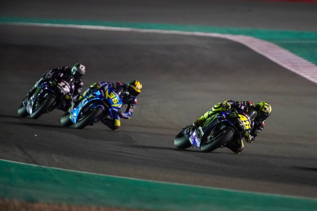 Pebalap Monster Energy Yamaha, Valentino Rossi finis di posisi kelima MotoGP Qatar Foto: twitter/yamahamotogp