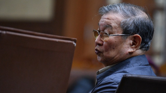Terdakwa suap kepada Hakim Adhoc Tipikor Pengadilan Negeri Medan Merry Purba, Tamin Sukardi, di Pengadilan Tipikor, Jakarta Pusat