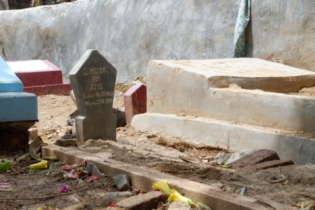 Lokasi pemakaman Samsudin di TPU Panjang, Selasa (12/3) | Foto : Obbie Fernando/Lampung Geh