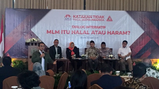 Dialog Interaktif APLI ‘MLM Itu Halal atau Haram?” di Hotel Dharmawangsa, Jakarta, Selasa (12/3). Foto: Nurul Nur Azizah/kumparan